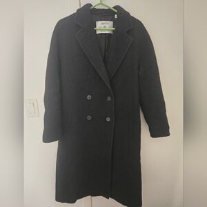 Aritzia The Slouch Coat Soft Wool Cashmere Coat, Black, XS